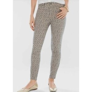 NYDJ Skinny Animal Print Ankle Jeans Gray Size 6P